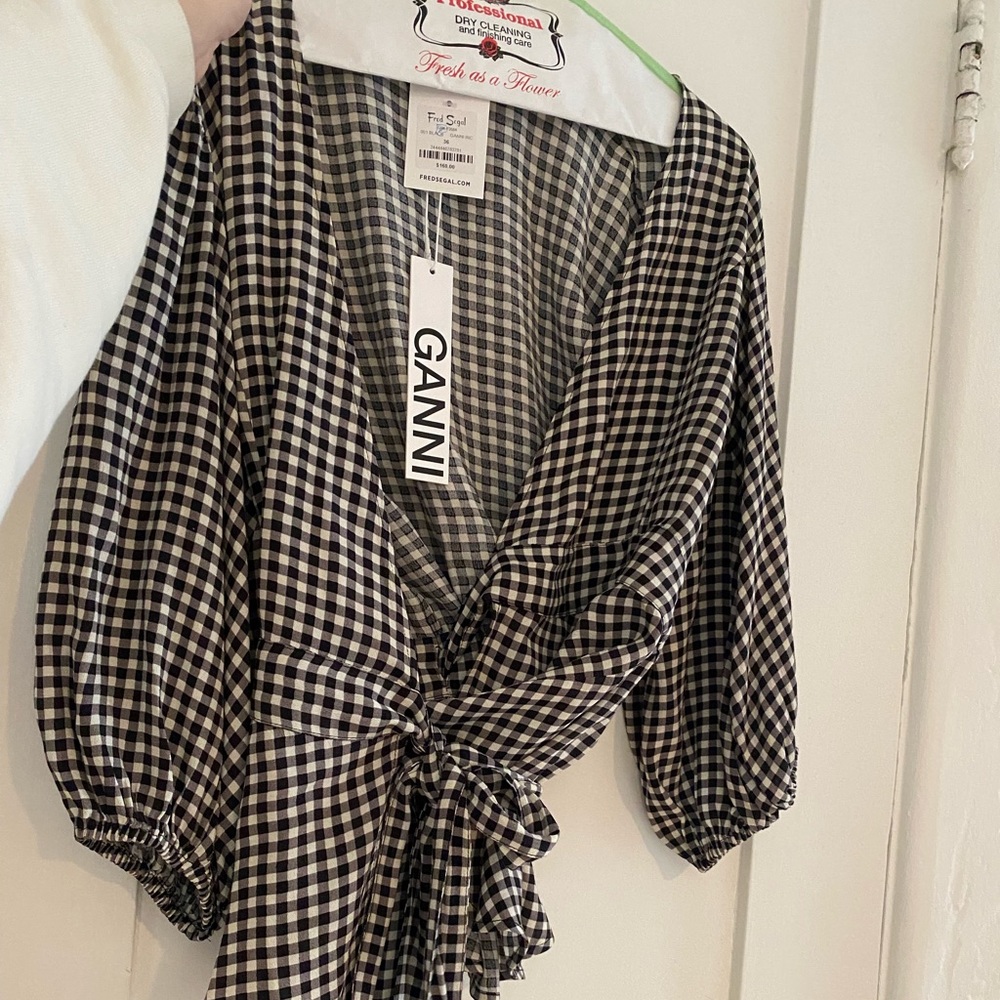 DESIGNER Never been worn Ganni wrap top